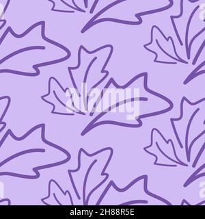 Organic pattern leaf purple lilac seamless pattern, textile design and packaging vector illustration Stock Vector