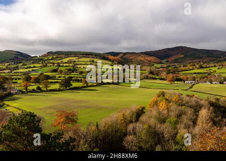 Clwydian Range Area of Outstanding Natural Beauty, North Wales, in Autumn Stock Photo