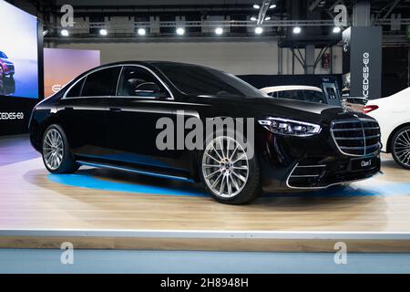 BARCELONA, SPAIN-OCTOBER 4, 2021: Mercedes-Benz S-Class (W223) (Newest generation of S-Class) Stock Photo