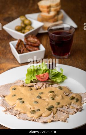 Vitello Tonnato Stock Photo