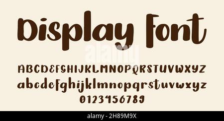 Display font alphabet vector illustration isolated Background Stock Vector