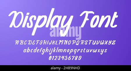 Display font alphabet vector illustration isolated Background Stock Vector