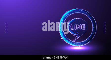 Line social media marketing background vector illustration Stock Vector