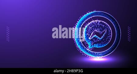messenger social media marketing background vector illustration Stock Vector
