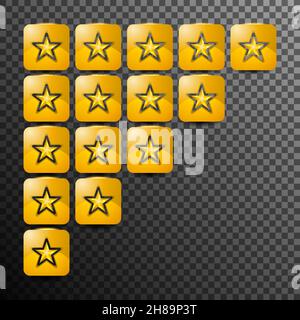 Product rating or customer review  for apps and websites Stock Vector