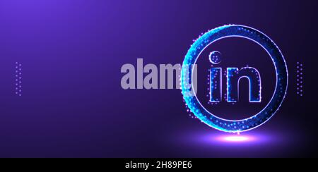 linkedin social media marketing background vector illustration Stock Vector
