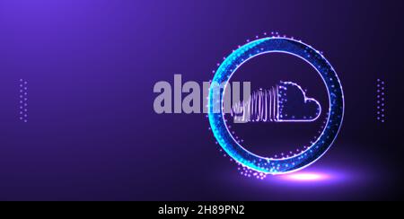 Sound cloud social media marketing background vector illustration Stock Vector