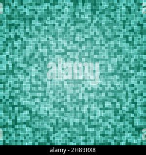 Green abstract mosaic. Geometric spotted squares backdrop. Technology background. Design template for your projects. Vector illustration. Stock Vector