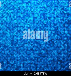 Blue abstract mosaic. Virtual concept. Technology background. Spotted squares backdrop. Design template for your projects. Vector illustration. Stock Vector