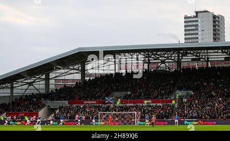 London, UK. 28th Nov, 2021. General view of the action during the Premier League match at Brentford Community Stadium, London. Picture credit should read: Kieran Cleeves/Sportimage Credit: Sportimage/Alamy Live News Stock Photo