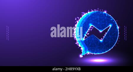 messenger  low poly wireframe Stock Vector
