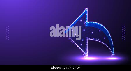 arrow low poly wireframe vector illustration Stock Vector