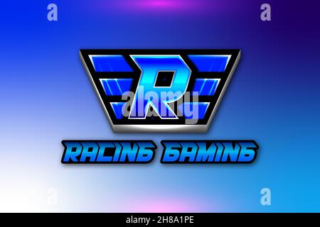 initial letter R wings, Gaming logo Stock Vector