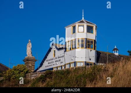 The Watch House Tynemouth. The Watch House Museum in Tynemouth, Northumberland, UK. Run by Tynemouth Volunteer Life Brigade founded 1864 restored 2014. Stock Photo