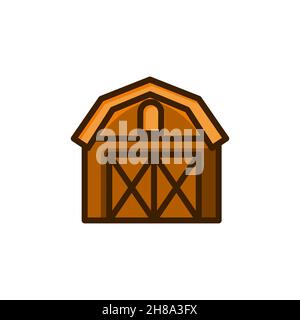 barn, farm, granary colorful icon vector illustration Stock Vector