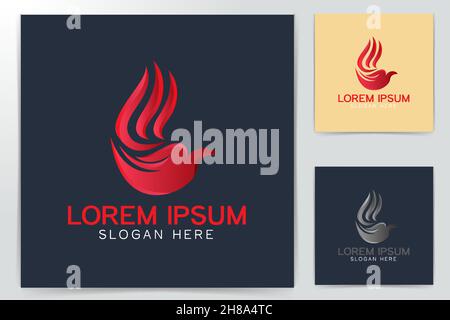 dove logo Designs Inspiration Isolated on White Background Stock Vector