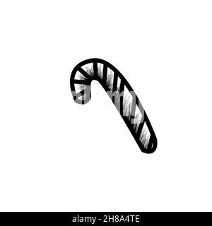 candy handle hand drawn icon vector illustration Stock Vector