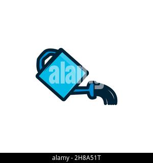 watering can colorful icon vector illustration Stock Vector