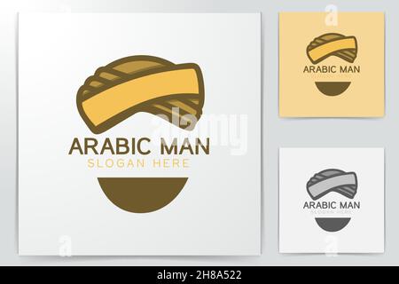 arabic hats logo Designs Inspiration Isolated on White Background Stock Vector