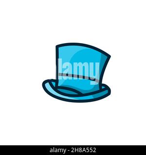 magician hat colorful icon vector illustration Stock Vector