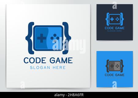 Code Game Logo Designs Inspiration, Vector Illustration Stock Vector