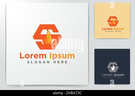 Letter S, modern fire Logo Inspiration isolated on white background Stock Vector