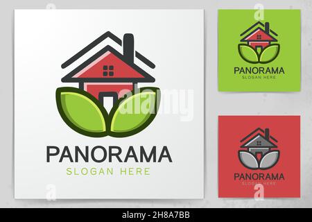 eco house logo Designs Inspiration Isolated on White Background Stock Vector