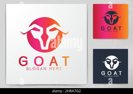 bull, goat, horn logo Designs Inspiration Isolated on White Background Stock Vector