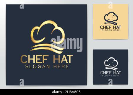 Abstract chef hat logo design, Vector illustration Stock Vector
