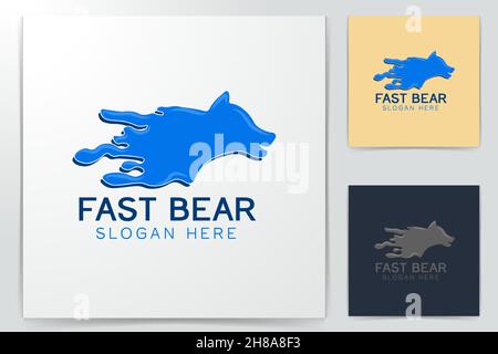 polar bear Logo Inspiration isolated on white background Stock Vector