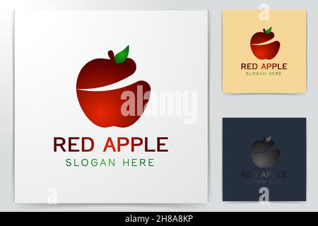Red apple logo design inspiration Stock Vector