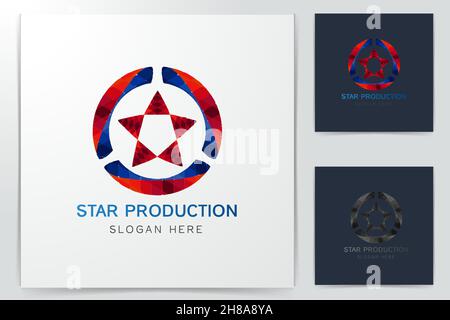 Star Logo design inspiration Isolated On white Backgrounds Stock Vector