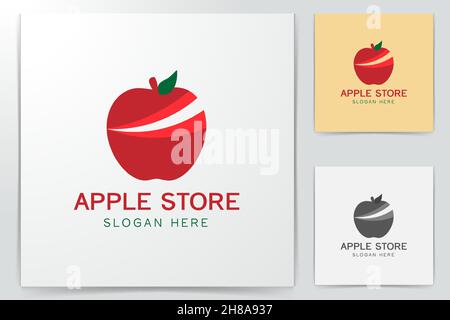 Red Apple Logo Designs Inspiration, Vector Illustration Stock Vector