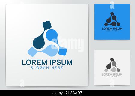 modern triangle logo Designs Inspiration Isolated on White Background Stock Vector