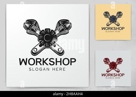 Service repair logo design inspiration Stock Vector