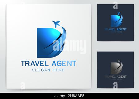 travel Logo Inspiration isolated on white background Stock Vector