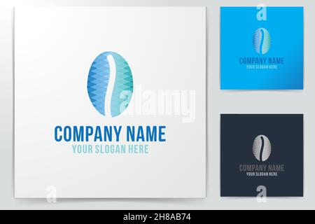 blue ice brew coffee logo design inspiration Stock Vector