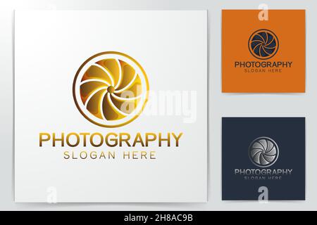 propeller logo, photography logo Stock Vector