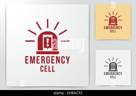 emergency. phone icon logo Designs Inspiration Isolated on White Background Stock Vector
