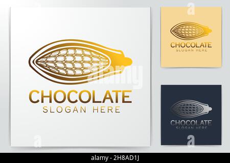 cacao logo Designs Inspiration Isolated on White Background Stock Vector