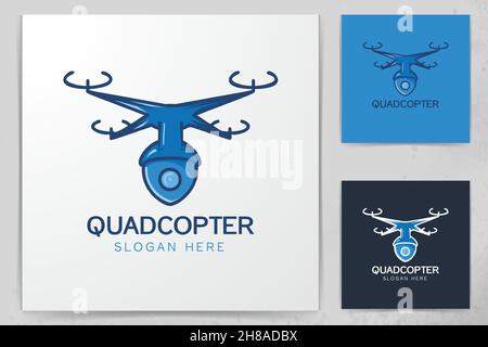 Drone logo design inspiration Stock Vector