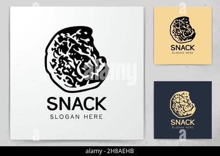 round cake logo design inspiration Stock Vector