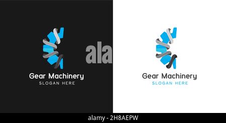 letter c gear logo design inspiration Stock Vector