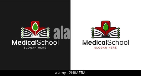 medical and leaf logo design Stock Vector