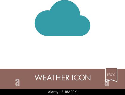Cloud outline icon. Meteorology. Weather. Vector illustration eps 10 Stock Vector