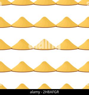 Colored pattern asian conical hats, beautiful caps in white background. Caps pattern consisting of collection asian conical hats for wearing. Pattern Stock Vector