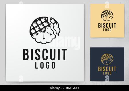 biscuit logo Designs Inspiration Isolated on White Background Stock Vector