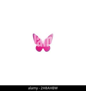 Abstract Luxurious Colorful Gradient Butterfly logo Ideas. Inspiration logo design. Template Vector Illustration. Isolated On White Background Stock Vector