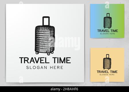 bag travel, tour logo design inspiration Stock Vector