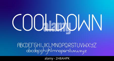 Sans Serif alphabet Font vector illustration isolated Background Stock Vector